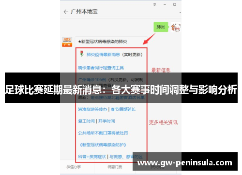 足球比赛延期最新消息：各大赛事时间调整与影响分析
